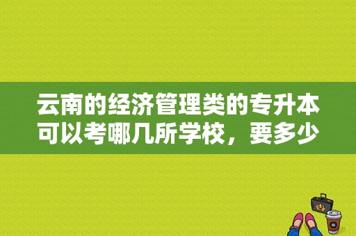 云南的经济管理类的专升本可以考哪几所学校，要多少分数才可以上，谢谢？（云南经济管理学院美术学分数线）