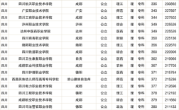 四川职业技各专业分数线2021？（四川省计算机类大学录取分数线）